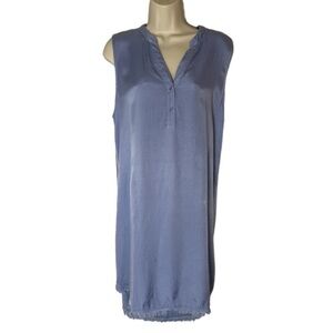 Maven West dusty blue silk-like sleeveless dress size L